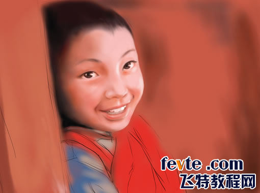 painter绘制可爱的藏族小男孩 0133技术站 painter教程
