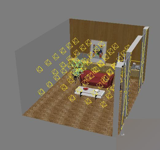 3DMAX室内渲染:空间夜景布光手法教程 html中文网 3DSMAX室内教程