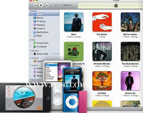 iTunes可以实现将电脑中的视频音乐或图片轻松同步到移动设备
