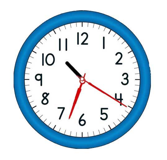 蓝色的圆形时钟代码